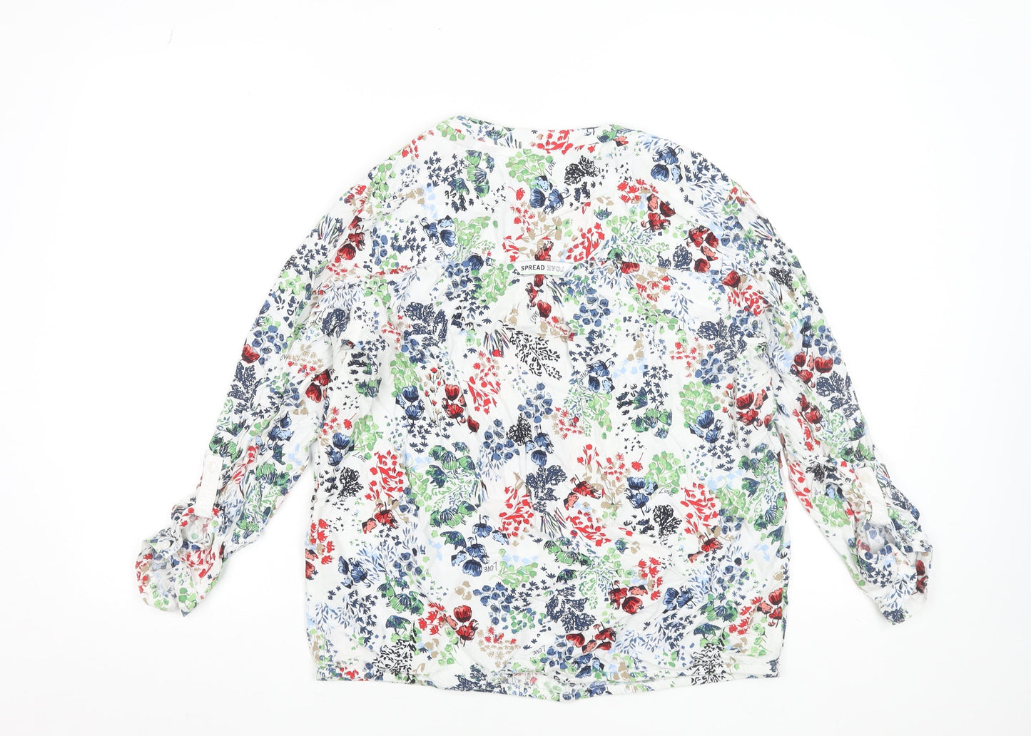 CECIL Womens Multicoloured Floral Tunic Blouse Size L Viscose