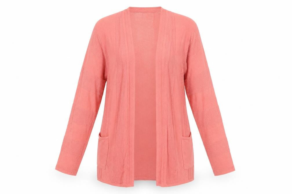 Monsoon Women Pink Long Sleeve Knit Cardigan Size S