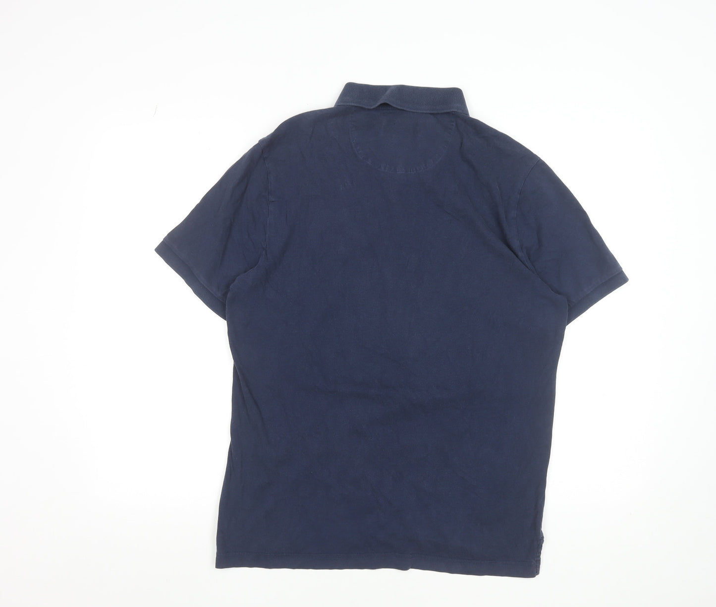 Original Penguin Mens Blue Slim Fit Cotton Polo Shirt L