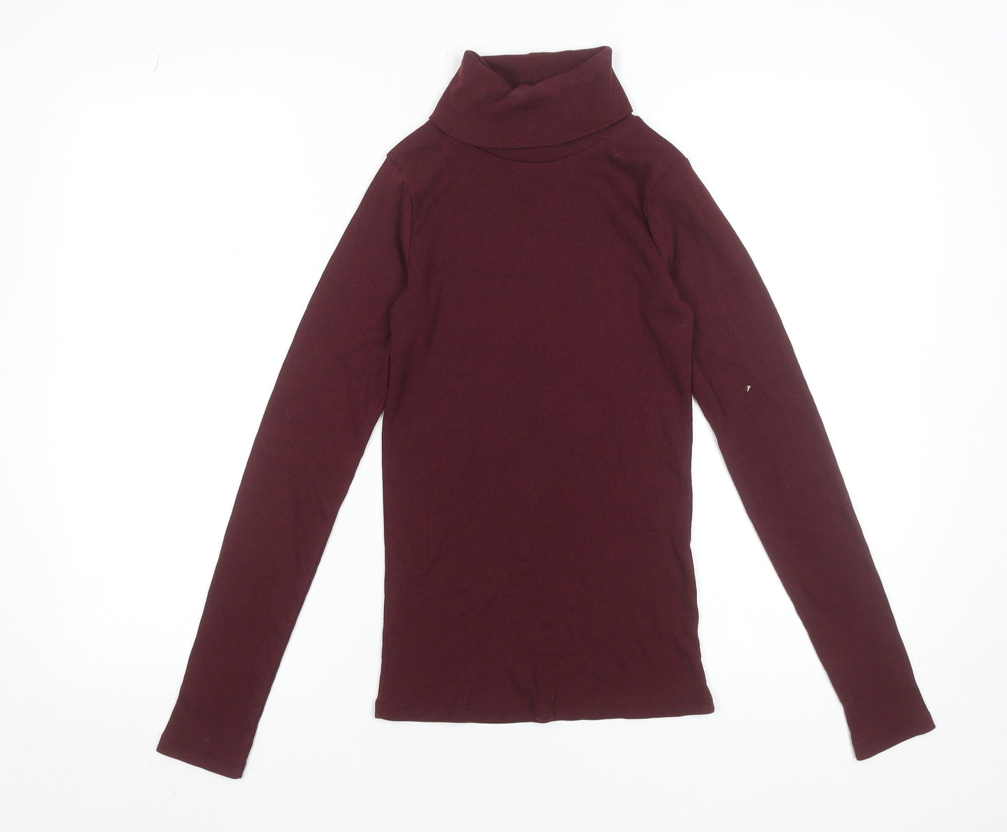 New Look Women’s Red Roll Neck Slim Fit Long Sleeve Top Size 6