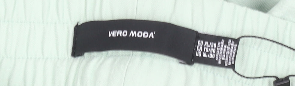 Vero Moda Women’s Mint Green Wide-Leg Trousers XL Viscose Blend