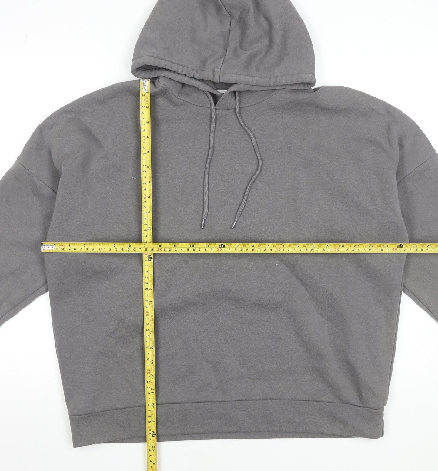 Noisy May Womens Grey Lovers Graphic Pullover Hoodie Size M