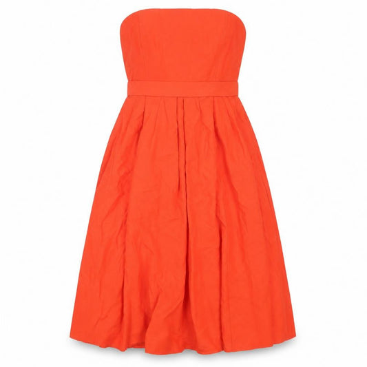 River Island Women's Red Strapless Midi A-Line Dress Size 10