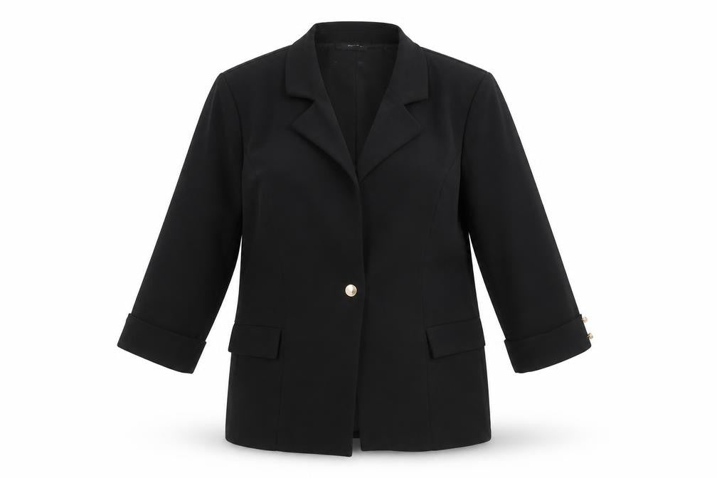 Quiz Women’s Black Blazer Size 12 Classic Mid-Length Jacket