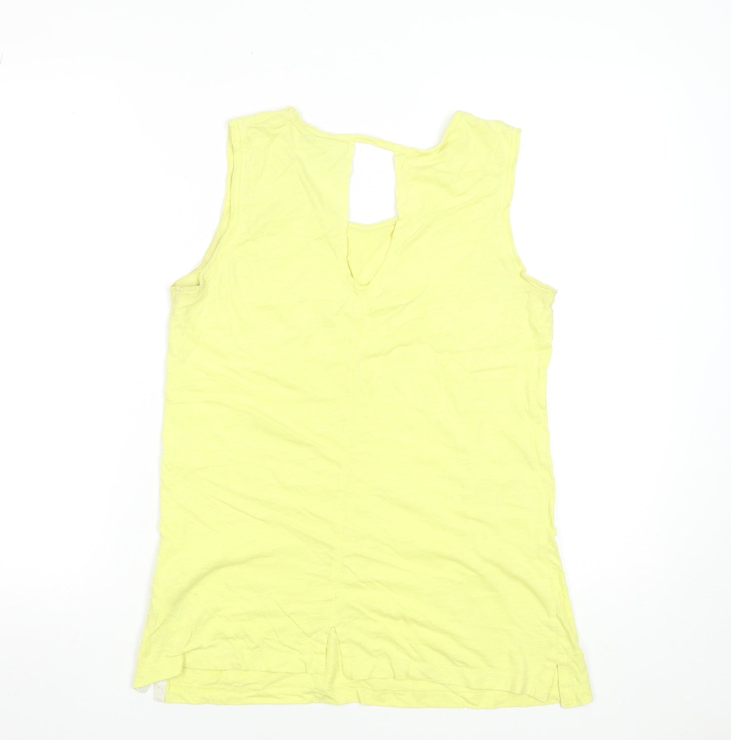 Weird Fish Women's Yellow Cotton Sleeveless Tank Top Size 12
