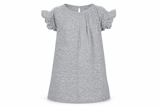 Next Girls Grey Sequin Short Sleeve Shift Party Dress Size 10 Years