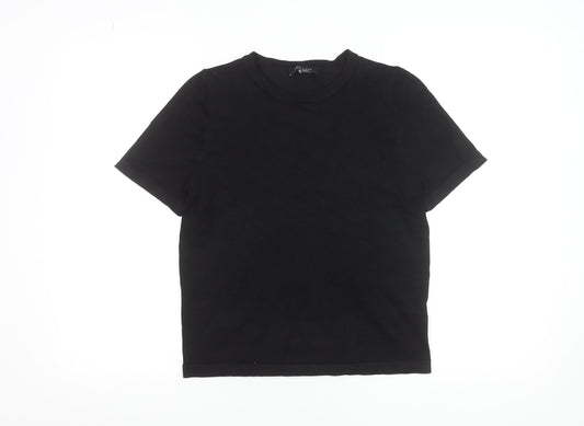 New Look Women's Black Short Sleeve Basic T-Shirt Size 12
