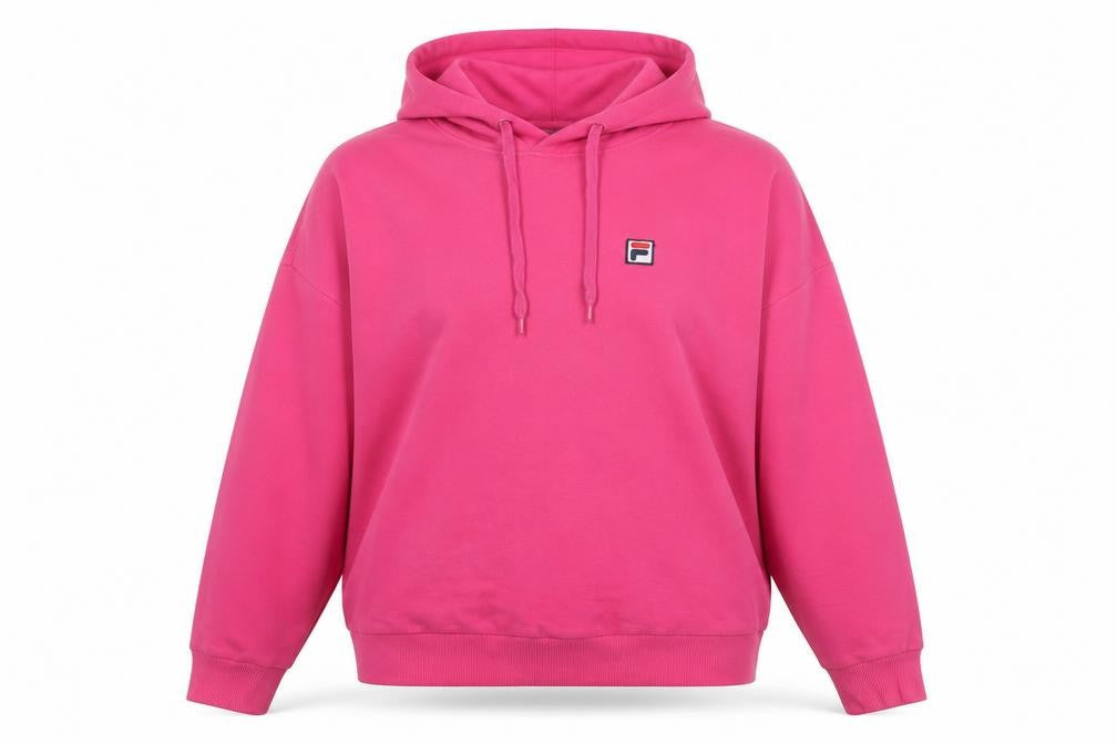 Fila Women’s Pink Pullover Hoodie Medium Cotton Blend Casual