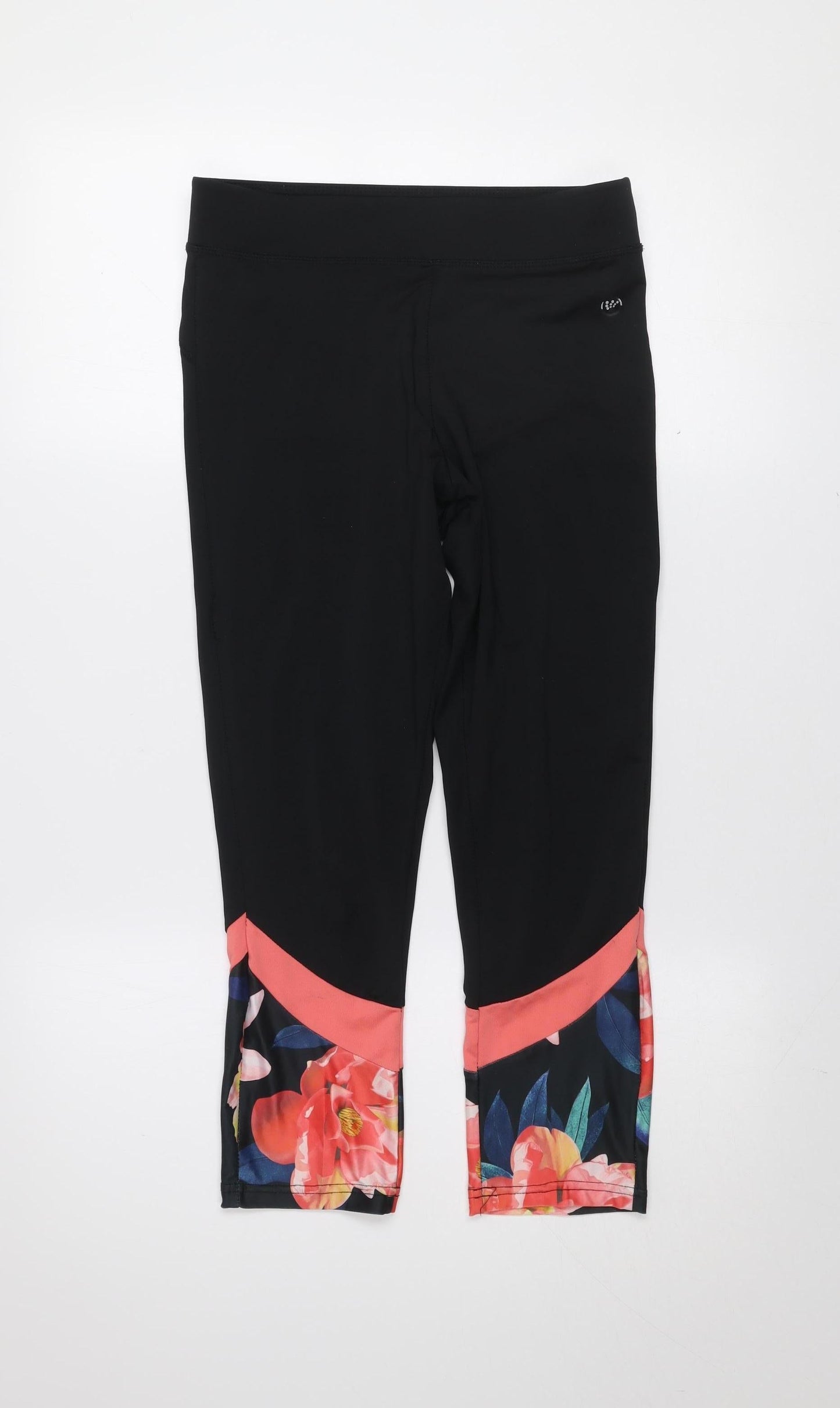Dunnes Stores Women’s Black Floral Capri Leggings Size S