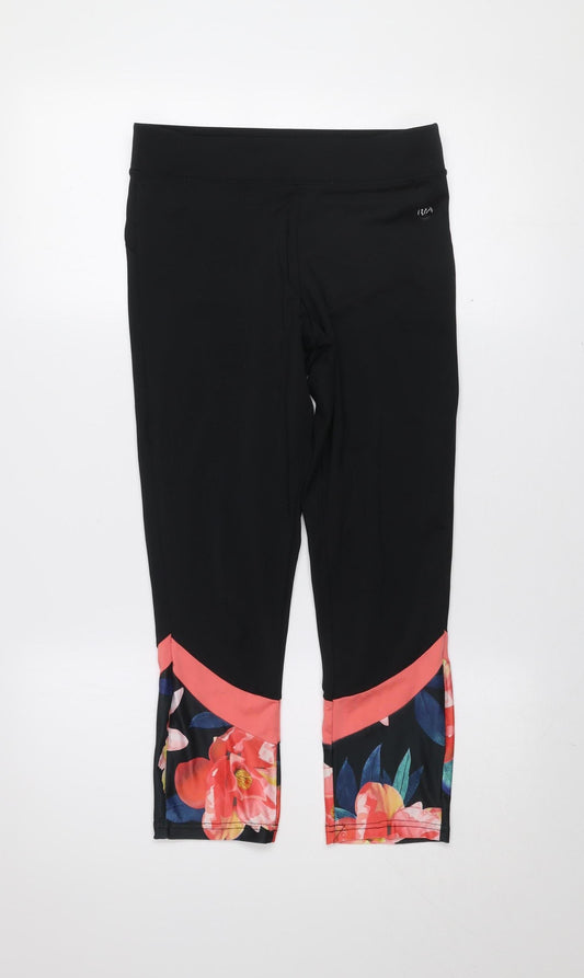 Dunnes Stores Women’s Black Floral Capri Leggings Size S