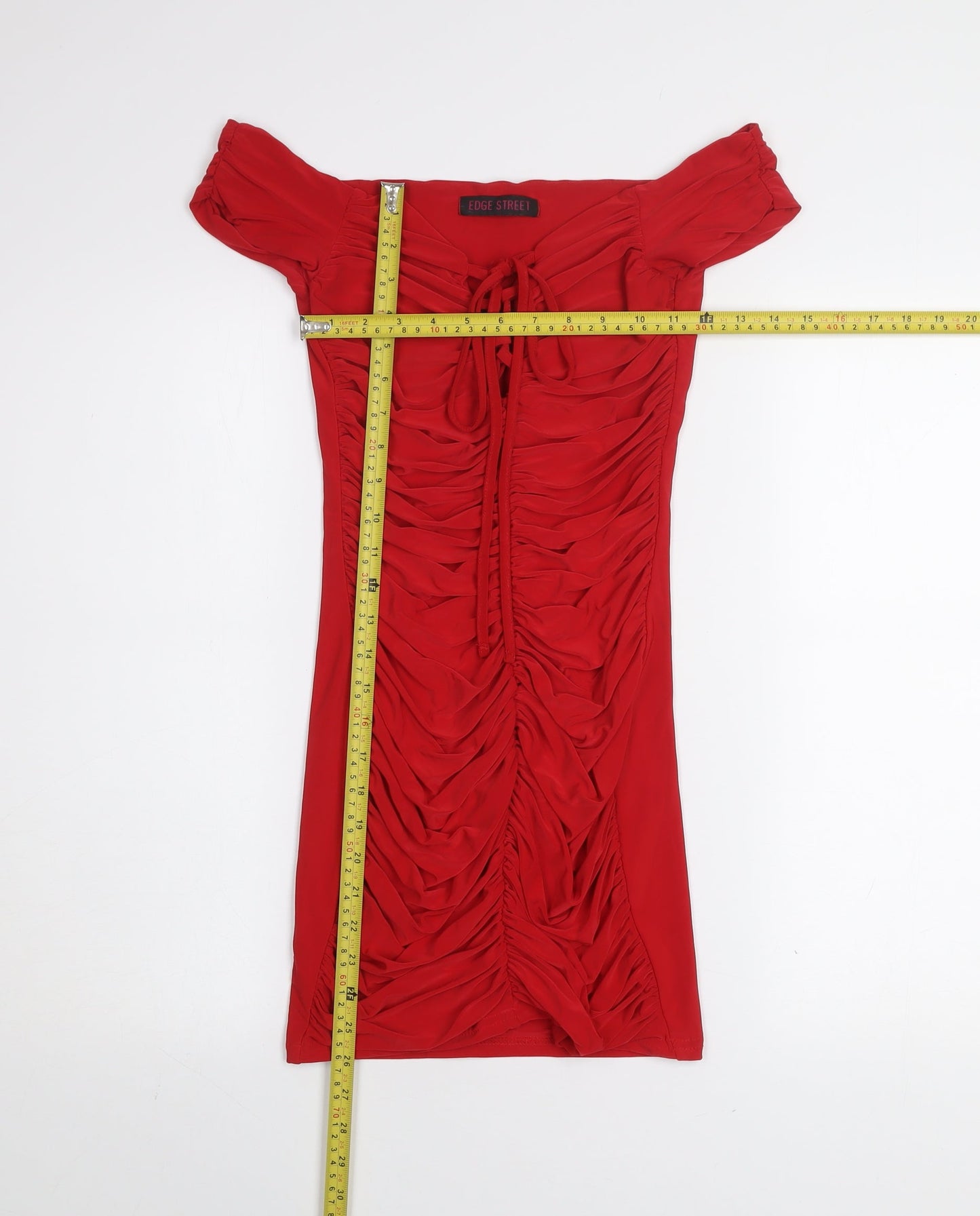 Edge Street Women’s Red Off Shoulder Bodycon Dress Size 8