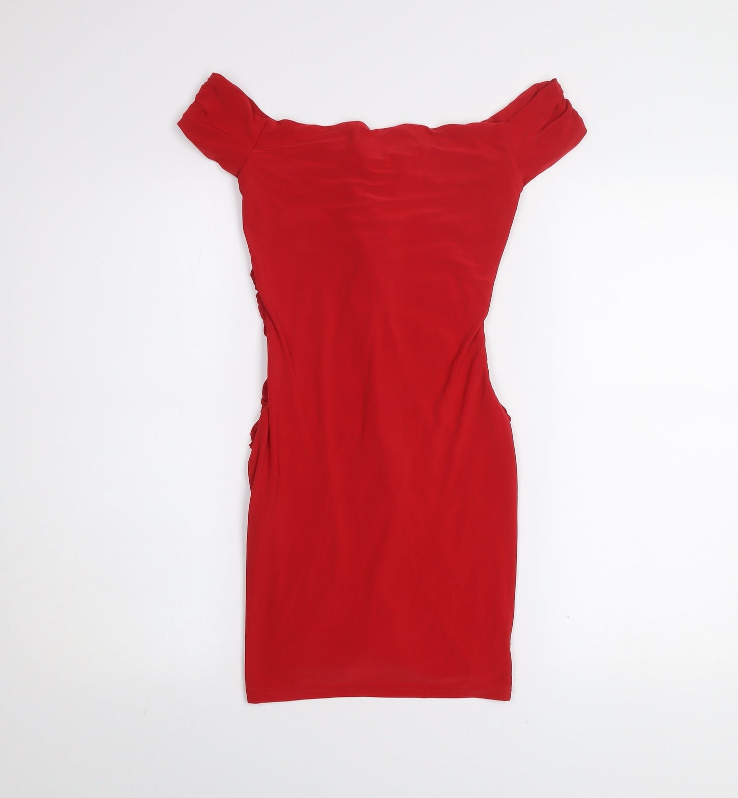 Edge Street Women’s Red Off Shoulder Bodycon Dress Size 8