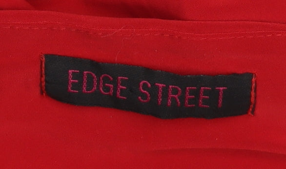 Edge Street Women’s Red Off Shoulder Bodycon Dress Size 8