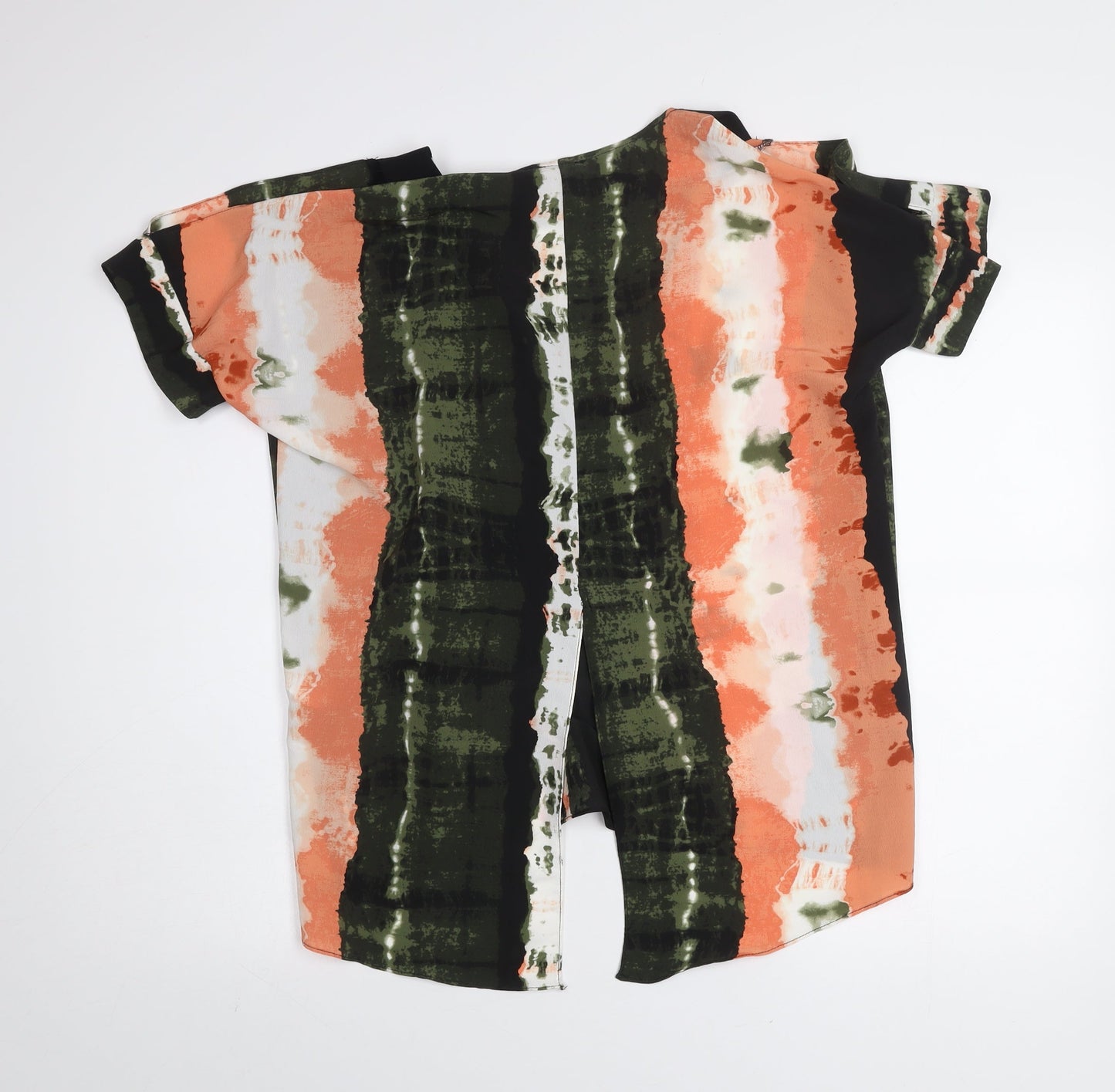 River Island Women's Multicoloured V-Neck Tunic Blouse Size 8