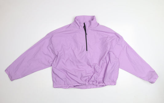 ASOS Women’s Purple Cropped Windbreaker Jacket UK 18 Lightweight Zip