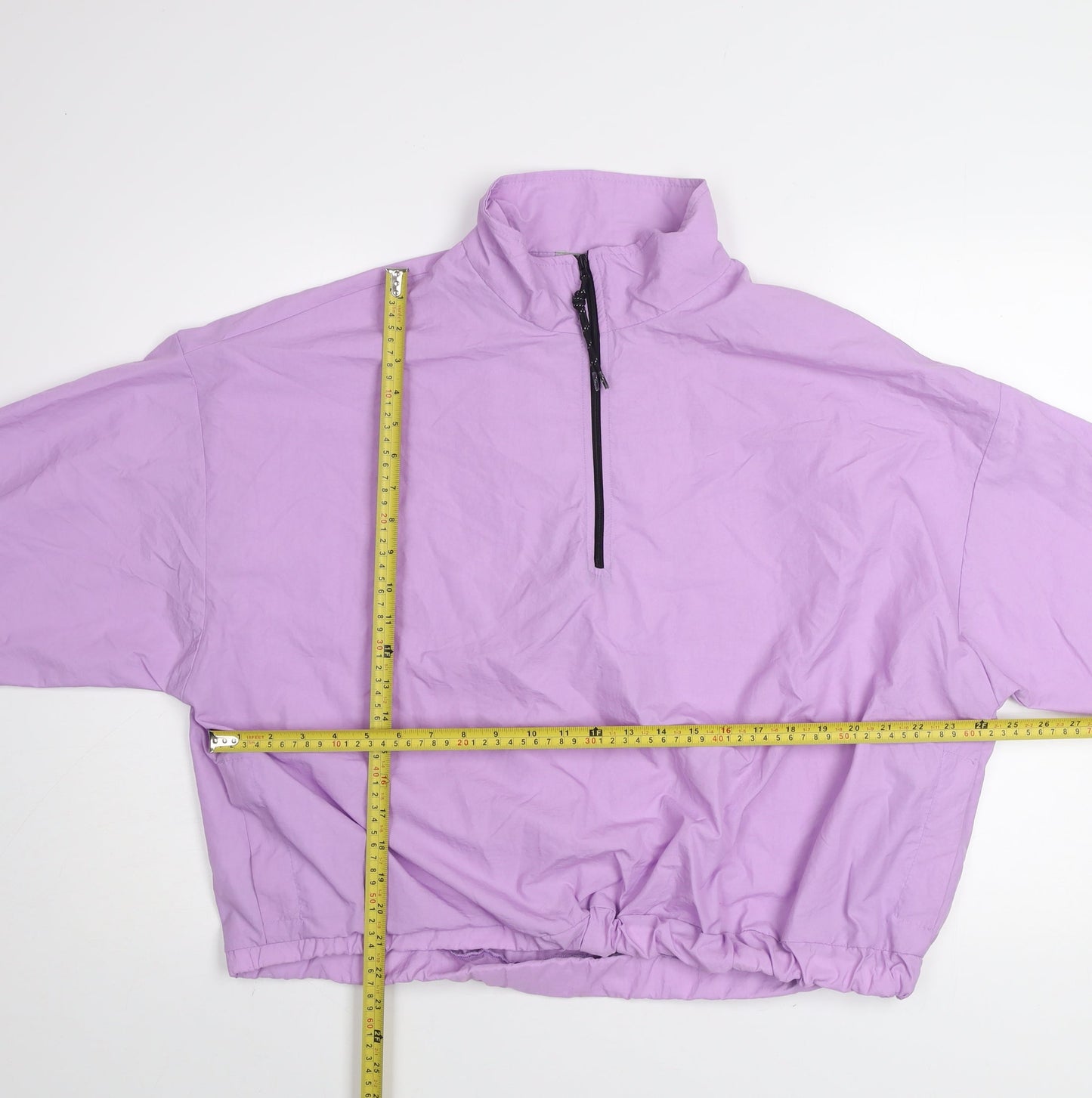 ASOS Women’s Purple Cropped Windbreaker Jacket UK 18 Lightweight Zip