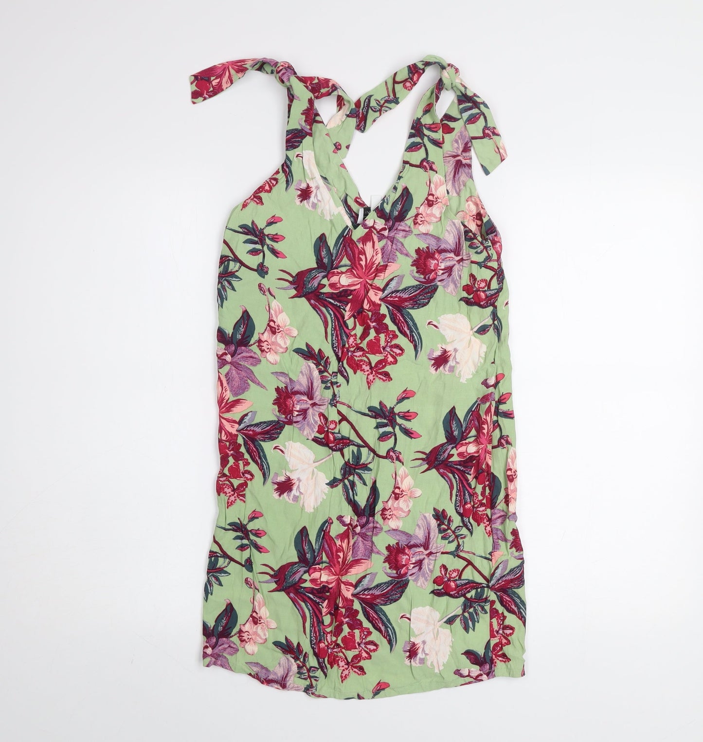 & Other Stories Women’s Green Floral Viscose Slip Dress Size 6