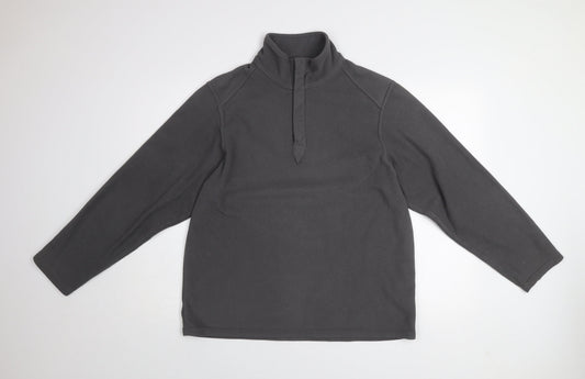 Marks & Spencer Blue Harbour Men's Grey Fleece Pullover Sweatshirt L