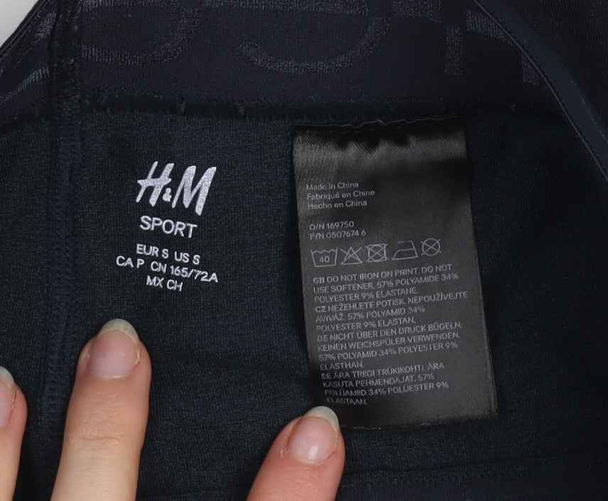 H&M Women’s Blue Colourblock Sports Leggings Size S