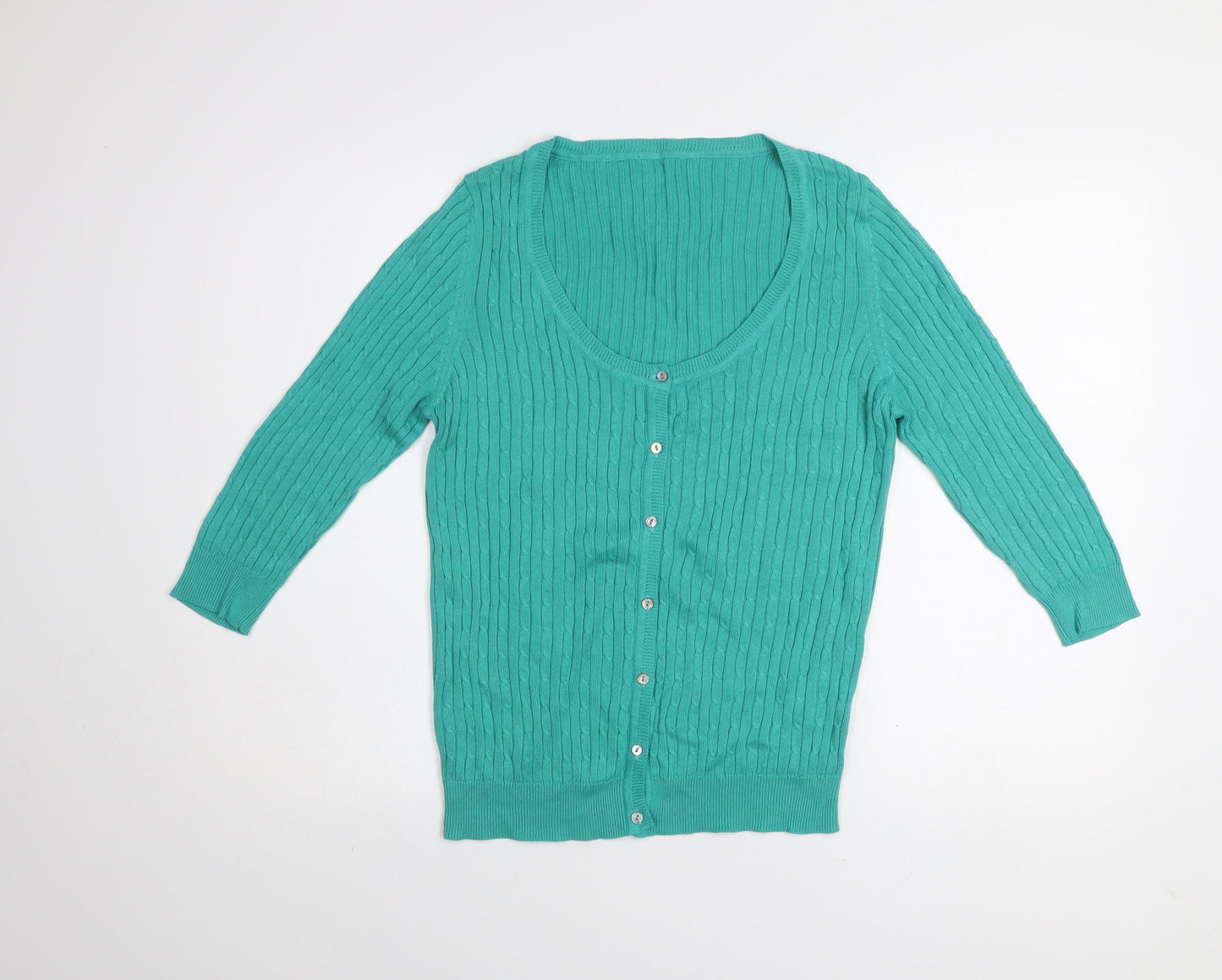 St. Bernard for Dunnes Womens Green Cotton Cardigan L