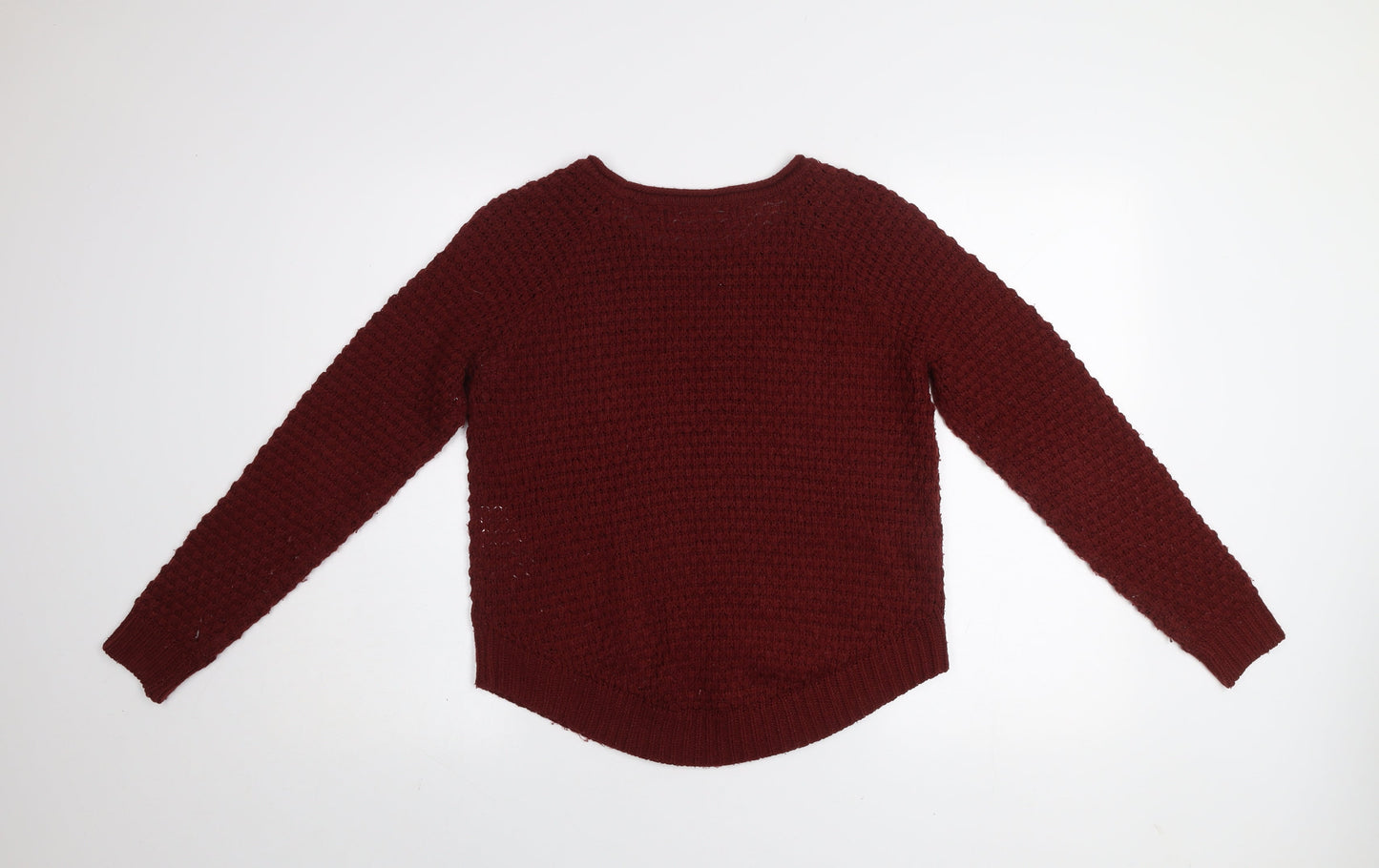 Vero Moda Women's Red Chunky Knit Crew Neck Jumper XS