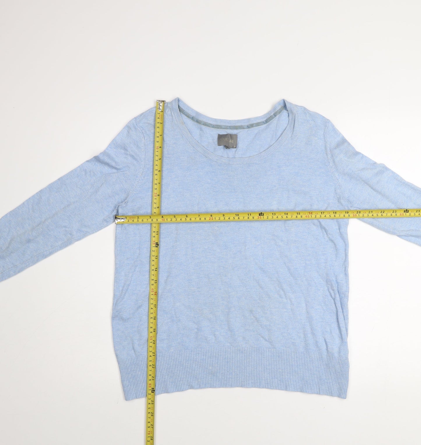 Culture Women’s Light Blue Pullover Jumper L Viscose Blend