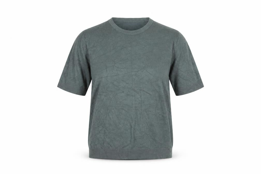 Dunnes Women Khaki XS Short Sleeve Basic Knit T-Shirt