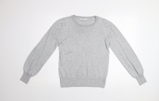 Next Women Grey Small Crew Neck Long Sleeve Pullover Jumper