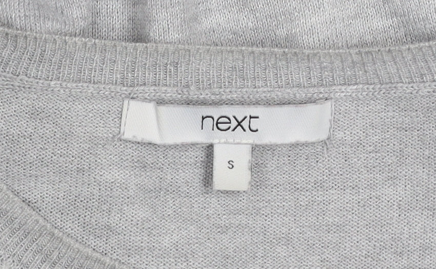 Next Women Grey Small Crew Neck Long Sleeve Pullover Jumper