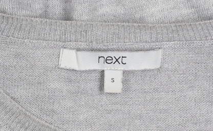Next Women Grey Small Crew Neck Long Sleeve Pullover Jumper