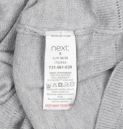 Next Women Grey Small Crew Neck Long Sleeve Pullover Jumper