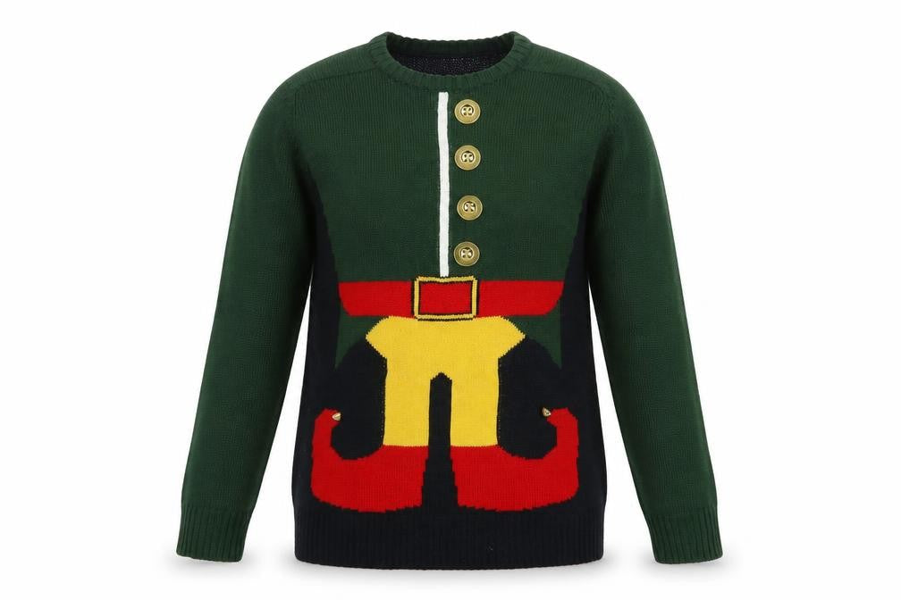 Cedarwood State Men's Multicoloured Christmas Elf Jumper Size M