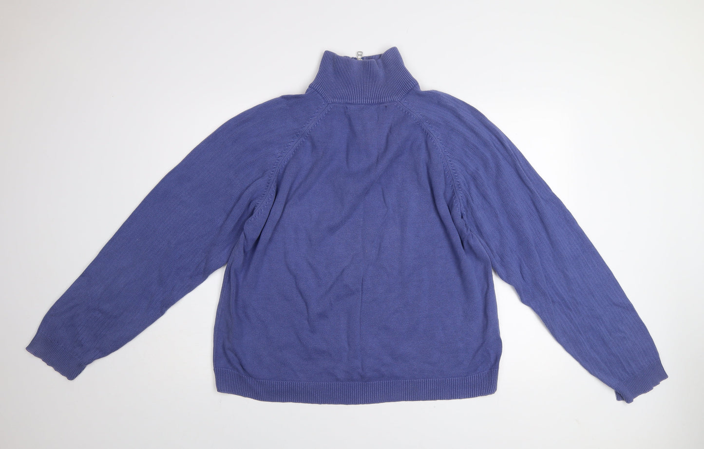 Roberto Gallini Men's Blue 2XL 1/2 Zip Cotton Knit Sweatshirt