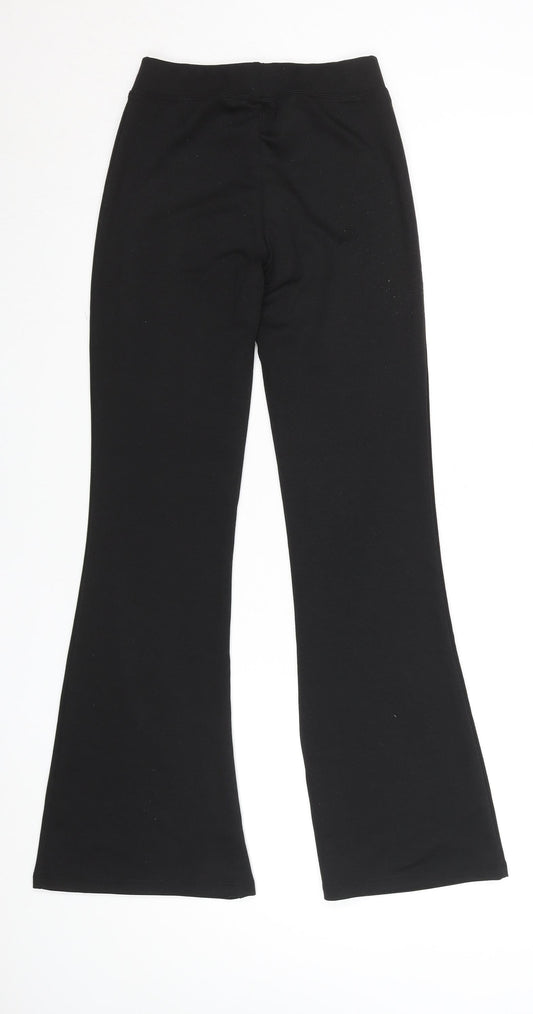 ONLY Girls Black XS Flared Stretch Jersey Trousers