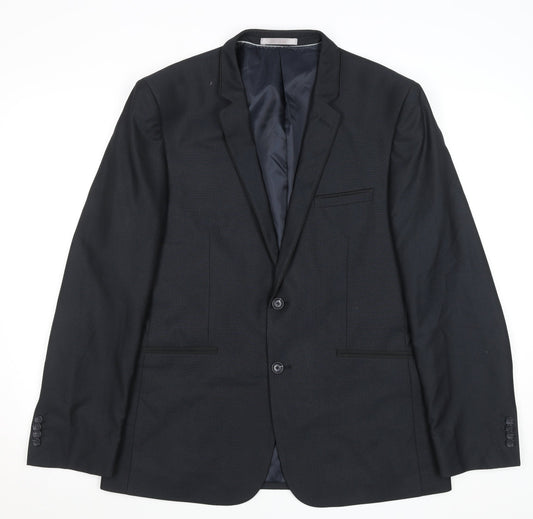 Burton Menswear London Men's Blue Slim Fit 42R Blazer Jacket