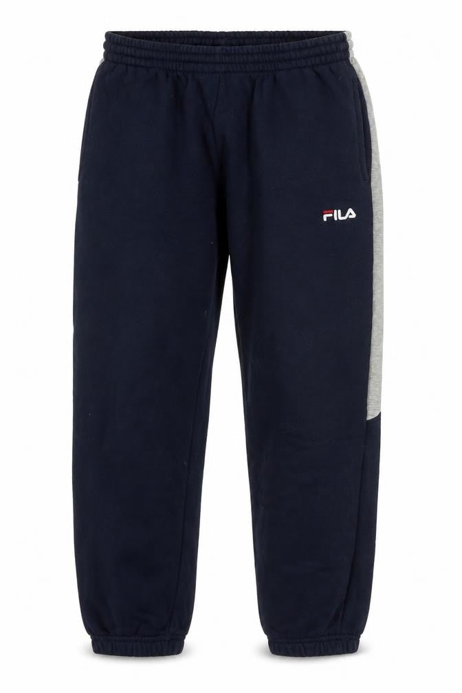 Fila Men's Navy Blue Small Jogger Sweatpants with Side Stripe