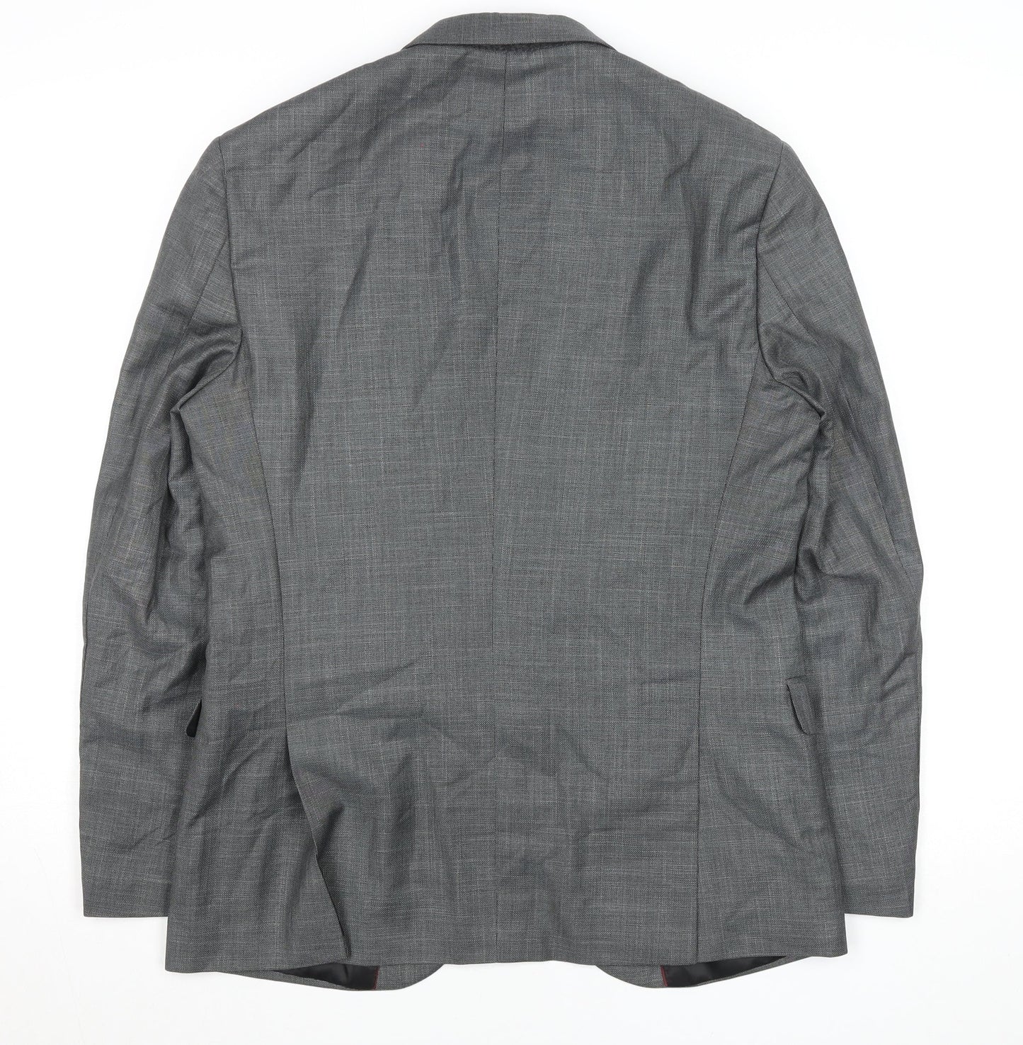 Sazio Men's Grey Size 48 Regular Fit Single-Breasted Blazer