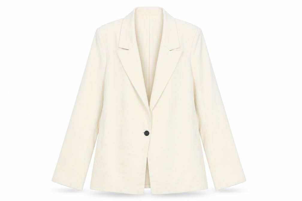 PRETTYLITTLETHING Women Beige Size 10 Blazer Mid-Length Jacket