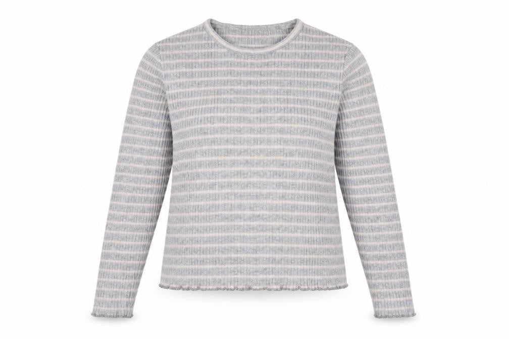 Savida Women’s Grey Striped Knit Pullover Jumper XL