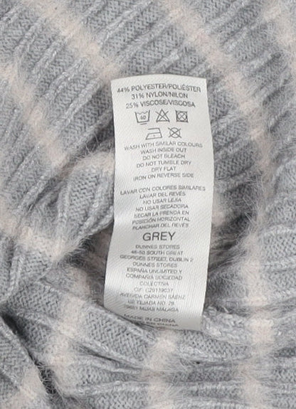 Savida Women’s Grey Striped Knit Pullover Jumper XL