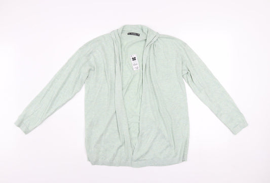 Dunnes Women’s Light Green Knit Long Sleeve Open Cardigan Size 12