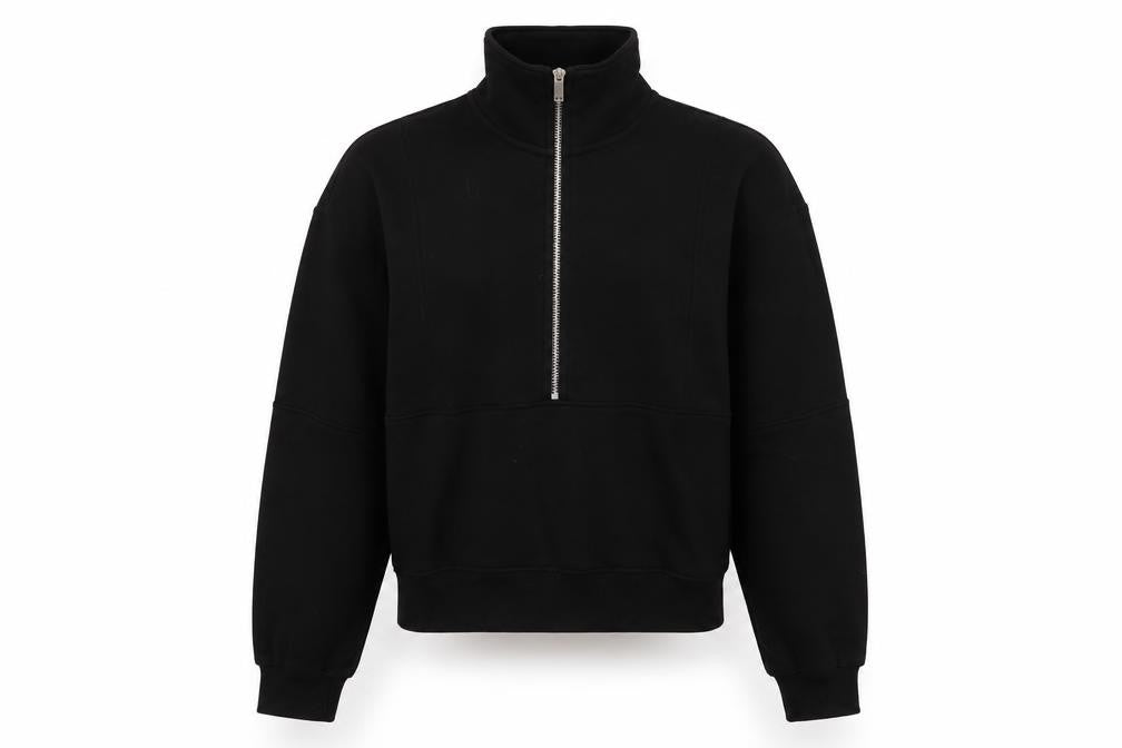 H&M Divided Women’s Black 1/2 Zip High Neck Pullover Sweatshirt XXS
