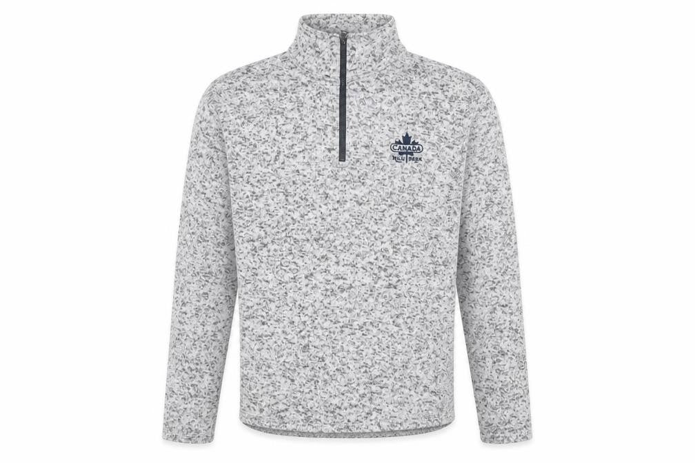 Atlas For Men Grey Fleece 1/4 Zip Pullover Sweatshirt Size M