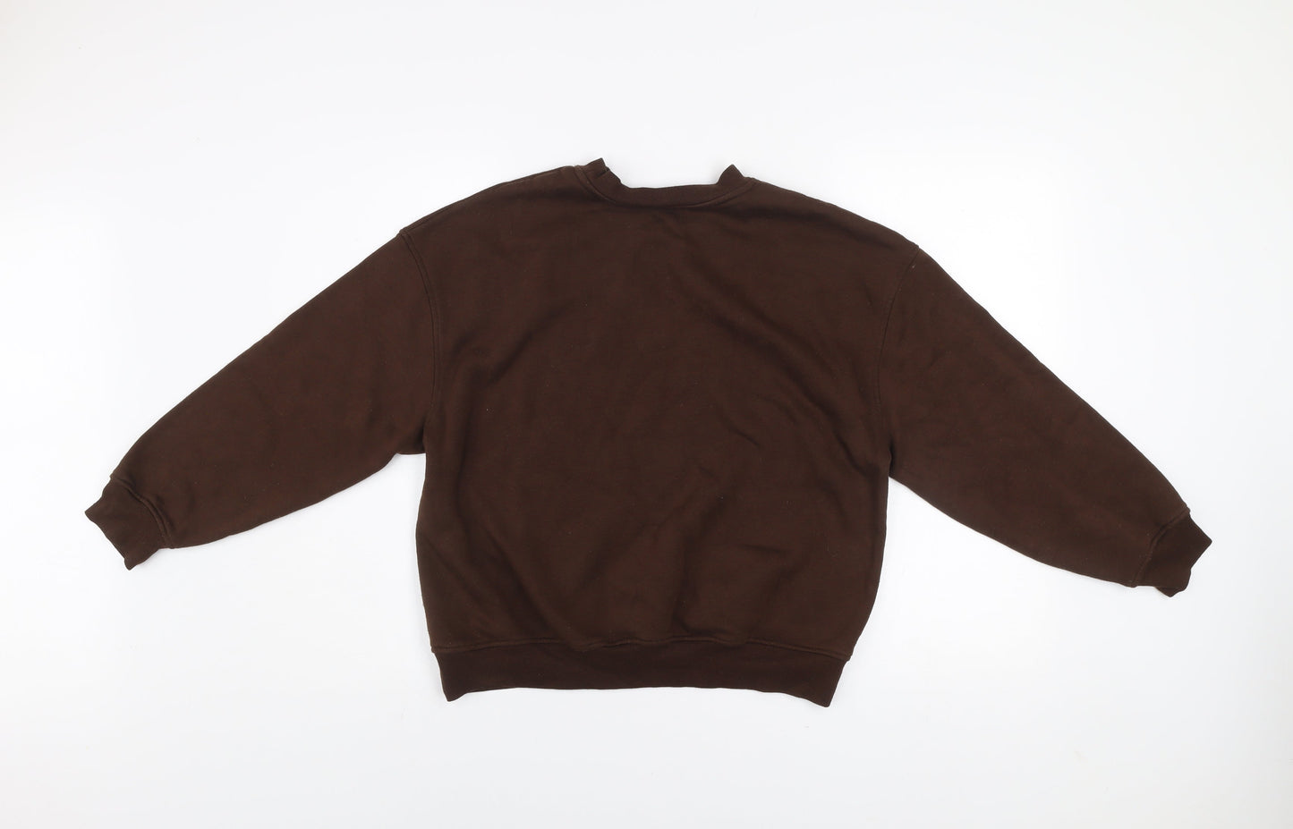 Dunnes Women’s Brown Pullover Sweatshirt Medium Modern Atelier Print