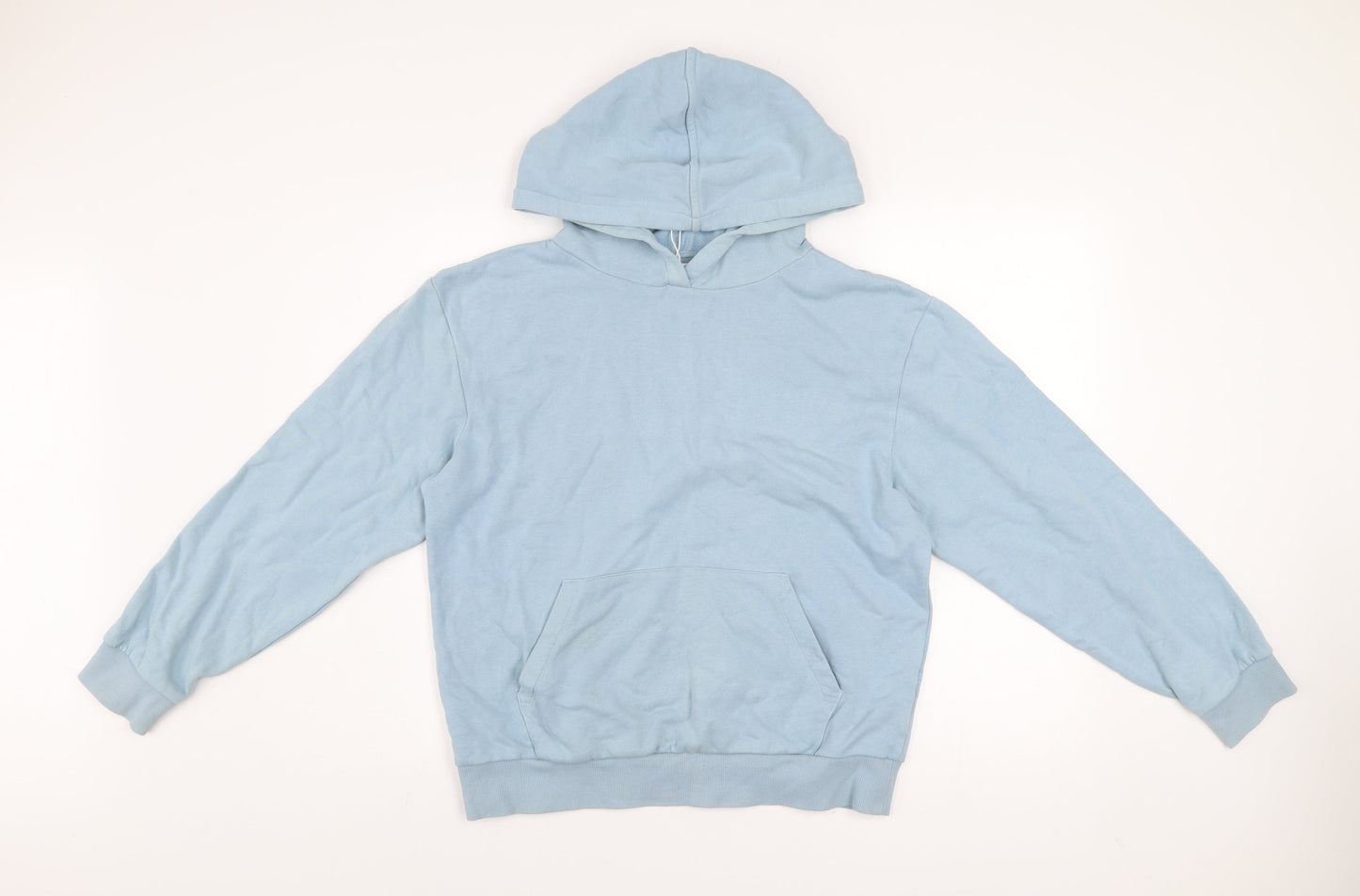 Marks and Spencer Women Blue Pullover Hoodie Small Cotton Blend
