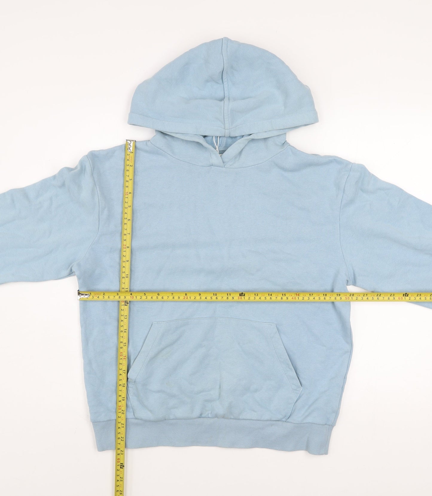 Marks and Spencer Women Blue Pullover Hoodie Small Cotton Blend