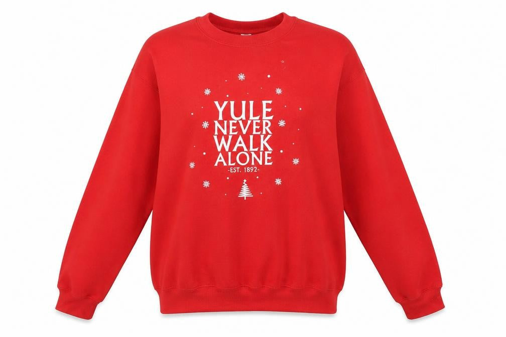 Gildan Women Red Christmas Graphic Pullover Sweatshirt Size M