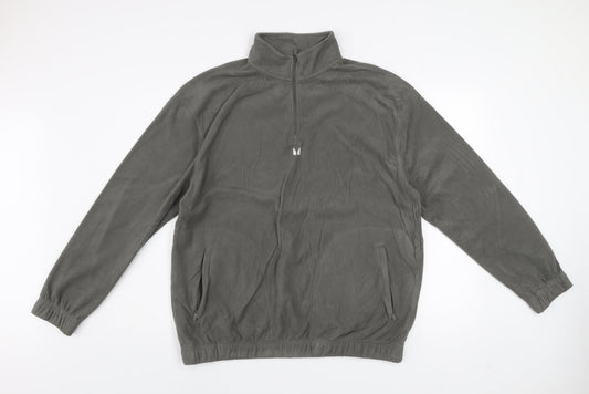 MP Men’s Grey Fleece 1/4 Zip Pullover Sweatshirt Size M