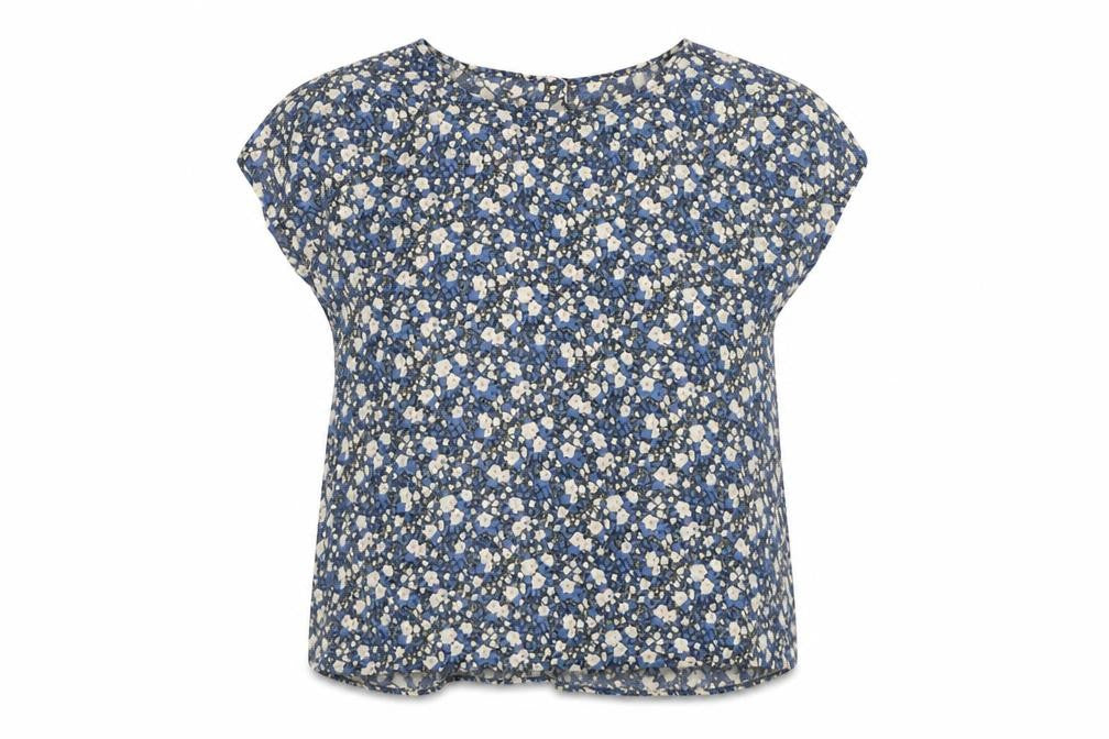 Dylan & Rose Women's Blue Floral Rayon Tunic Blouse Size 10