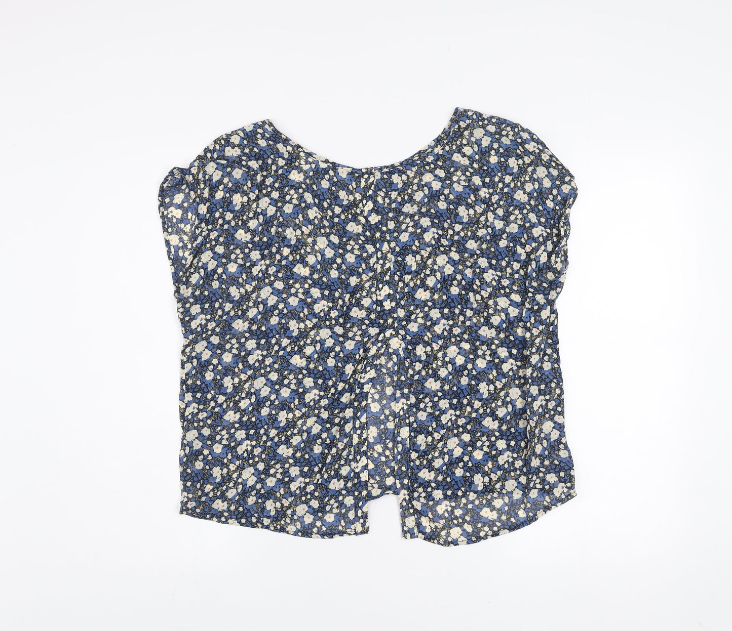 Dylan & Rose Women's Blue Floral Rayon Tunic Blouse Size 10